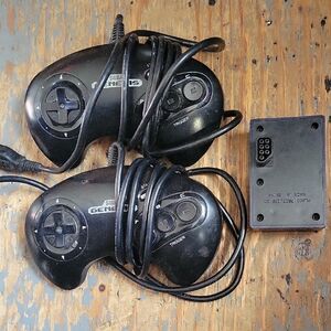 Sega Genesis Controllers with Adapter